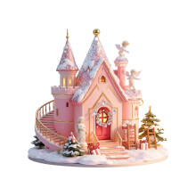 Décorations de Noël pour la maison, décorations de sapin de Noël en acrylique en forme de maison à suspendre pour l'intérieur et l'extérieur,