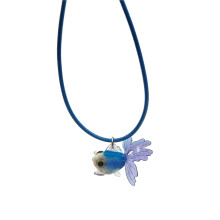 YIEMEEN Korean Resin Goldfish Charm Necklace Lovely Pendant Necklaces for Women