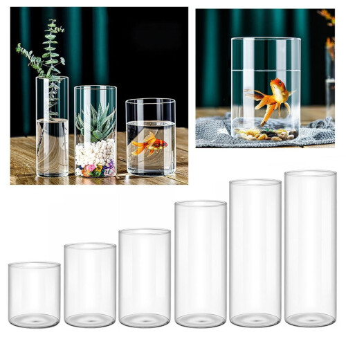 Glaszylindervase, klar, 2,56 Zoll Durchmesser 1