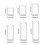 Glaszylindervase, klar, 2,56 Zoll Durchmesser 5