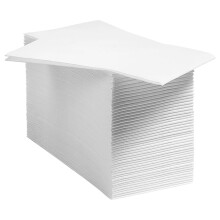 Serviettes en papier blanc épais plié, paquet de 100