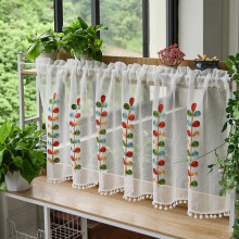 White Sheer Lace Curtains 59x24", Grommet Drapes for Living Room/Bedroom, Airy & Lightweight Elegant Window Treatments