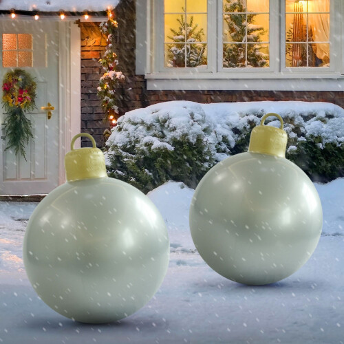 Aufblasbare Weihnachtskugeln für den Außenbereich, 60 cm, 4 Stück