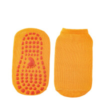 Toddler Socks - Toddler Grip Socks Silicone Non- Bottom Soft Floor Socks For Indoor Play Learning Walking - Kids Socks,Color:Yellow,Size:9-12 Years