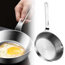 Poêle à œufs en acier inoxydable 316 – Fond multicouche, pour beurre et omelettes | Compatible induction et tous types de plaques de cuisson,