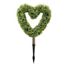 Árvore topiária de coração oco, folhagem artificial de 66 cm (26 polegadas) com