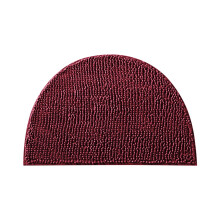 Tapis de sol absorbant semi-circulaire – Tapis antidérapant pour salle de bain et cuisine, paillasson demi-rond pour toilettes (violet)