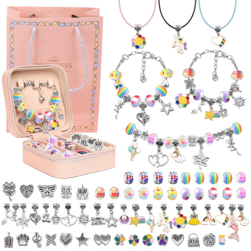 Kit de création de bijoux à breloques pour filles de 5 à 12 ans
