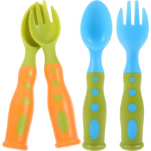Ensemble cuillère et fourchette pour tout-petits – Plastique, design ergonomique,