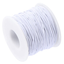 FRCOLOR Elastic Band for Bracelets 1 Roll 50M Beading Cord White Jewelry Making String