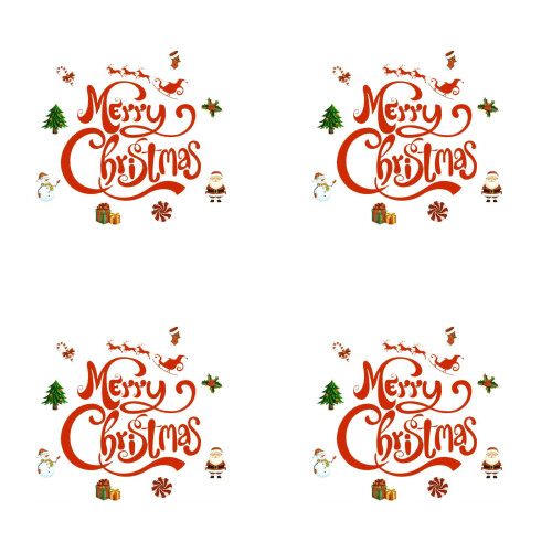 Ensemble d'autocollants de Noël pour porte de garage