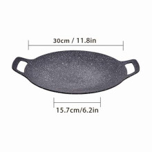 Non-Stick Grill Pan Portable Korean-Style Griddle 12-inch