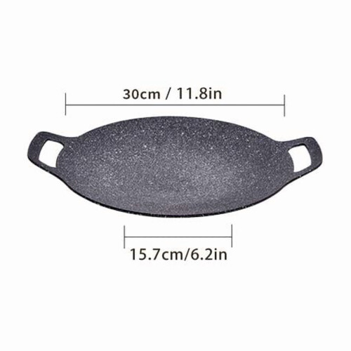 Non-Stick Grill Pan Portable Korean Griddle Plate