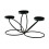 Σιδερένια θήκη κεριού με 3 βραχίονες – Χρυσή ή μαύρη, 3 κεριά 1