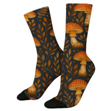 Leuke bedrukte sokken tot halverwege de kuit voor dames. Comfortabele gebreide sokken voor elke dag, perfect voor dagelijks gebruik. Maat: Oranje.