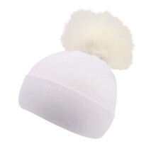 kids Winter Hat,Knit Hat Warm Knitted Woolen Winter Autumn Beanie Hat For Boys And Girls Cold Weather,Winter Hats for Kids,White,1-2 Years