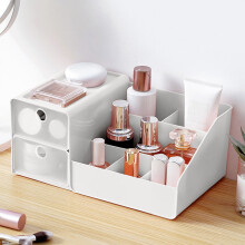 Cosmetics Storage Box, Drawer Organizer, Plastic Material, Small Item Drawer, for and Desk Supplies, Desktop Organizer, White, by FAJHHA