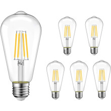Edisonlamp Antiek Warm Wit 2700K 40W E26 Verpakking van 6
