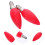 2-Pack Red LED Candelabra Bulbs E14 Base for Outdoor and Indoor Decorative Lighting 1
