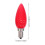 2-Pack Red LED Candelabra Bulbs E14 Base for Outdoor and Indoor Decorative Lighting 2