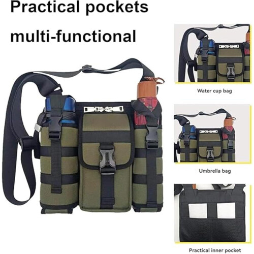Bolsa de ombro Prevalentn, com porta-garrafa, ideal para exercícios e passeios. 1