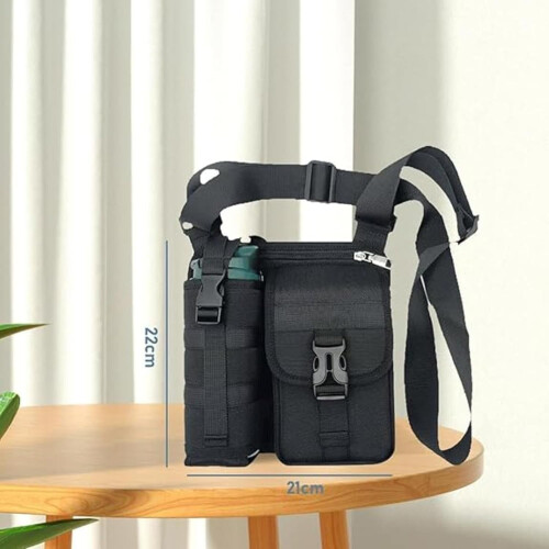 Bolsa de ombro Prevalentn, com porta-garrafa, ideal para exercícios e passeios. 2