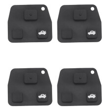 4X 3 Buttons Remote Key Repair Kit Case Fob Button Pad Rubber for Avensis
