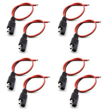 8 Pcs 18AWG SAE Extension Cable 2-Pin SAE Quick Connector Disconnect Plug 10A Solar Battery Panel SAE Plug Wire 1Ft/30cm