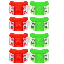 8 x LED Boat Navigation Lights for Boat Yacht Motorboat Bike Hunting Night Running Fishing (Red, Green)