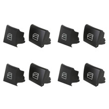 8x Window Button Covers for - ML GL R Class W164 X164 W251 Power Window Master Repair Button