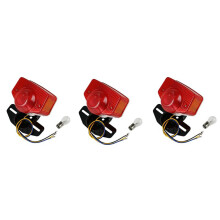 3X Motorcycle Brake Tail Light Tail Light Assembly with Bulb for CT70 CT90 CT125 XL70 CL70 CL90 Jialing JH70