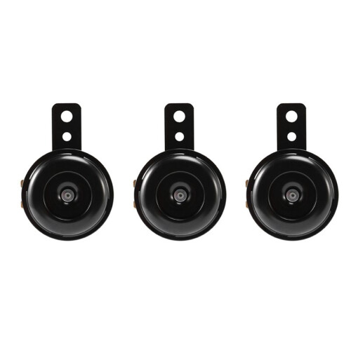3X Corno Elettrico 6V Nero Mount per Auto, Moto, Camion
