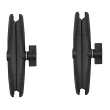 2X Aluminium Alloy Arm 17cm Double Socket Arm with 1 Inch  Base Mount Motorcycle Camera Extension Arm