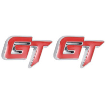 2X 3D Logo Car Sticker Fashion Car Decor Sticker for Mustang Focus 2 3 Fiesta Ranger Mondeo Mk2 Red+Silver