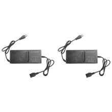 2X 60V 20AH Electric Vehicle Charger 7 Light Display Power Display Current Leakage Protection/Full Pulse EU Plug
