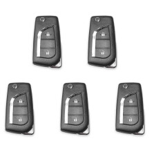 5X for Xhorse XKTO01EN Universal Wire Remote Key Fob 2 Buttons for Type for VVDI Key Tool