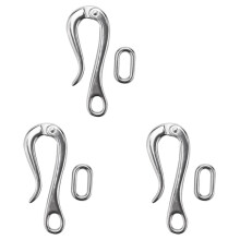 3pcs 100mm Hook & Eye with Quick Release Link Stainless Steel 316 Marine Boat Hardware