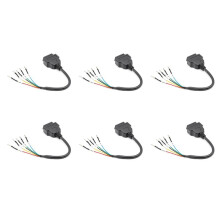 6X 16 Pin OBD OBD2 Female K  CAN  Jumper Tester Connector Car Diagnostic Extension Cable Cord Pigtail