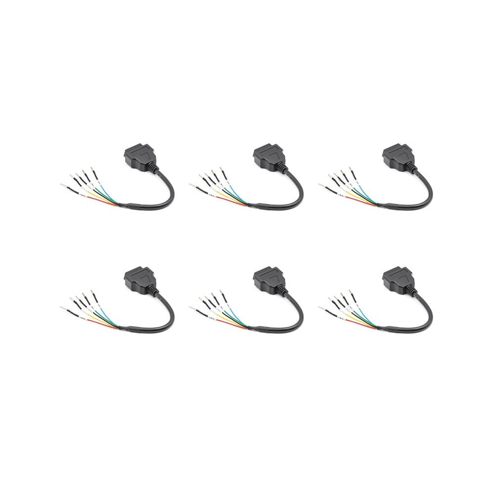 6X 16 Pin Obd Obd2 Female K Can Jumper Tester Connector Car Diagnostic Extension Cable Cord Pigtail 6032183289549