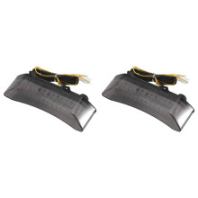 2X Motorcycle LED Brake Light Rear Tail Light Lamp for YZF R1 YZF-R1 2002 2003 Turn Signal Flasher Lamp Black