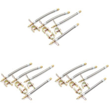 12 Unids 12 Pulgadas Extensores de VáStago de VáLvula Flexible Adaptador de Extensión de VáStago de VáLvula de NeumáTico de NeumáTico de Acero