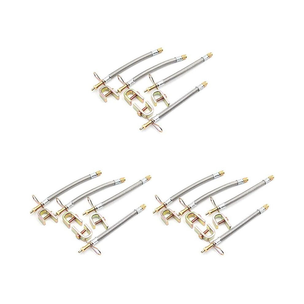 12Pcs 12 Inch Flexible Valve Stem Extenders Stainless Steel Tyre Tire Valve Stem Extension Adaptors Car Truck Trailer 4711839485659