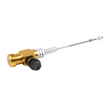4X Motorcykel Hydraulisk Koppling Master Cylinder Rod Broms Pump M10X1.25mm Aluminium Guld