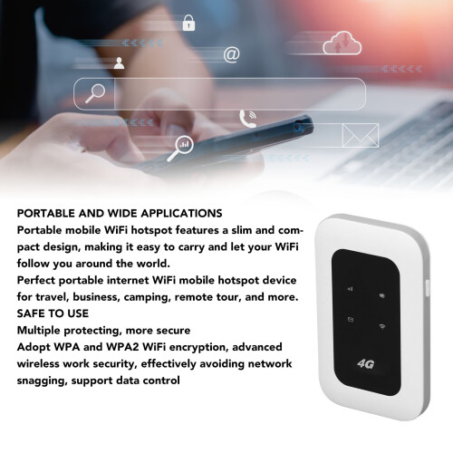 Point d’accès mobile 4G LTE 2100mAh compact WiFi 150Mbps 2