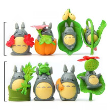 (Pumpkin)Juguete de PVC Totoro Micro Decoración de Paisaje con Desarrollo Emocional para Niños