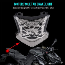 2X Moto LED ArrièRe Feu Stop Stop Clignotants pour Z650 Z900 650 ABS 2017 2018 (Blanc)
