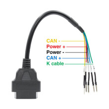 4X 16 Pin OBD OBD2 Female K CAN Jumper Tester Connector Car Diagnostic Extension Cable Cord Pigtail
