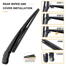 2X 85242-42040 for RAV4 Rear Wiper Blade 2013-2017