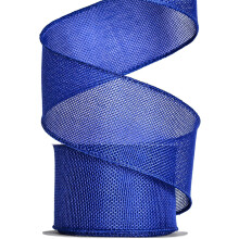 Ribín Sreangaithe Gorm Dorcha Burlap, 2 1/2 orlach 10 slat, Ribín Siúit le haghaidh Maisiúcháin Bogha, Ceardaíocht, Fillteán Bronntanais,