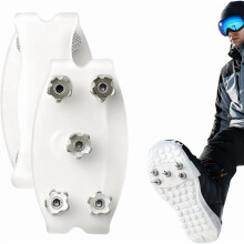 Tacos de hielo universales de 5 dientes para zapatos y botas, puntas antideslizantes de tracción: compatibles con la mayoría del calzado.